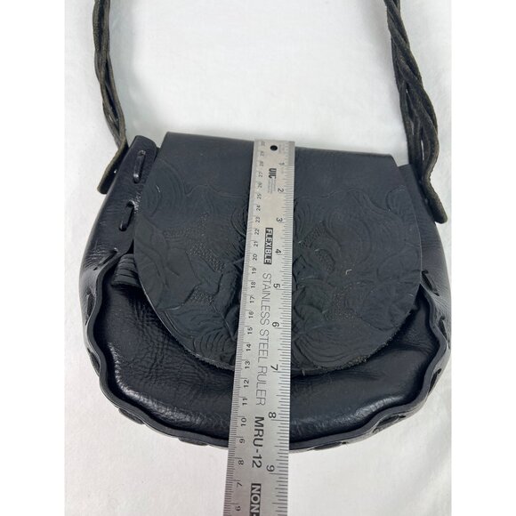 Patricia Nash Cavallina tooled black leather bag - Picture 8 of 10